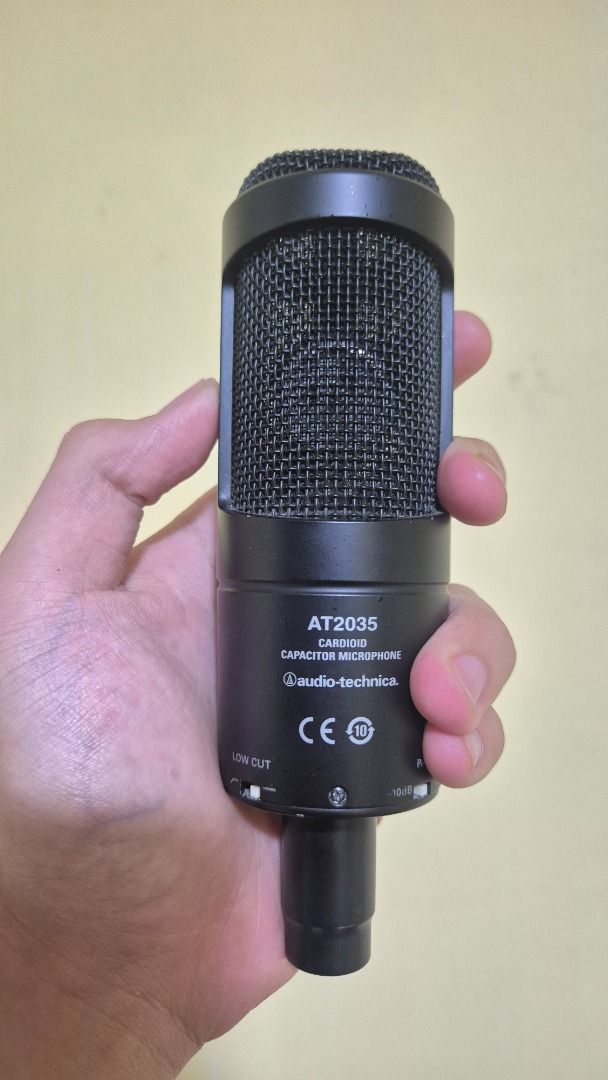 Audio-Technica AT2035 XLR Microphone (Category: Microphones) located in Quezon City. Submitted by dimanalata52561 (Listing ID 1457619820, Image 3). Description: For Sale: Audio-Technica AT2035 — Condenser Microphone - Condition: 2nd hand - Price: 8,000php - RFS: Not using anymore, nakatambak nalang po. - Can be tested upon meet-up using your laptop and interface/phantom power - Meet-up: SM fairview, Novaliches area or lalamove (shoulder by the bu