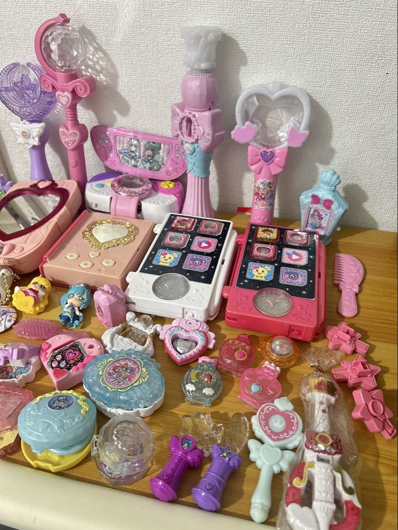 Bandai Precure Set (Pretty cure) (Category: Figurines & Statues) located in Pateros City. Submitted by cleanmycloset (Listing ID 1452598504, Image 3). Description: All working. Except sa pink last slide untested. Di siya nasama dun sa toys na tinest ko. Preloved, unless stated brandnew. All items are declared AS IS. Pls manage your expectations. Can do tiiktokk checkout, courier apps, or self pick up. Payment first thru cashg or bank transfer. Co
