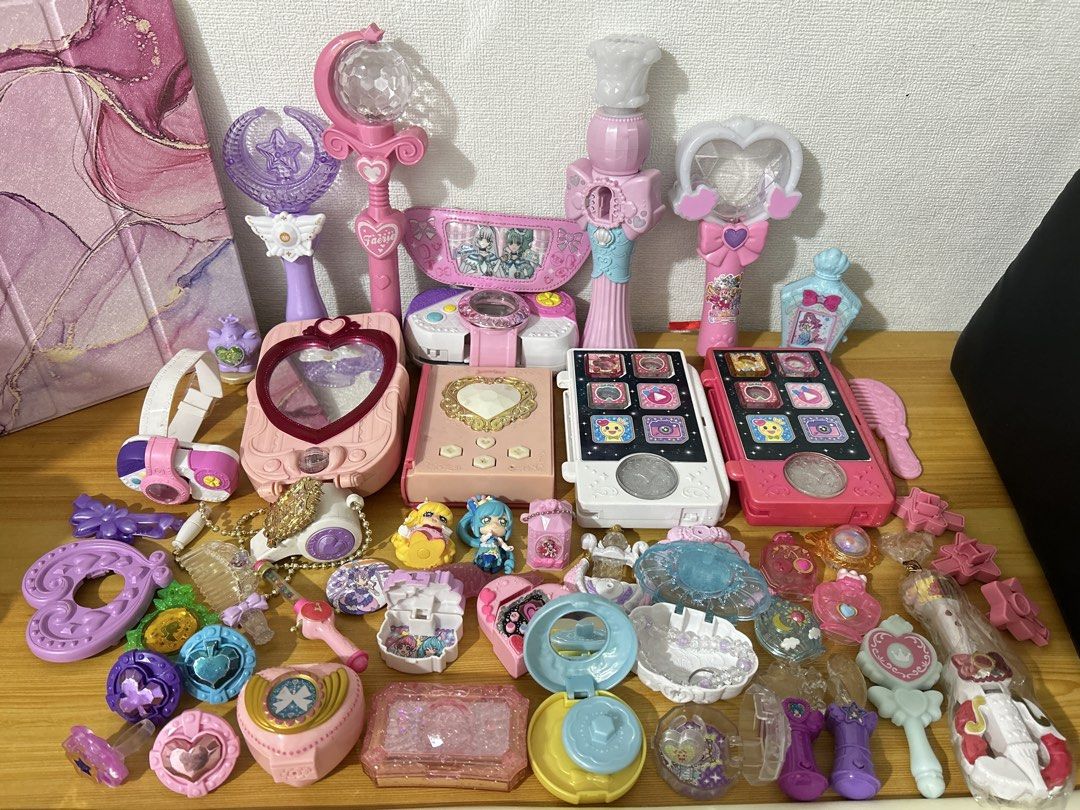 Bandai Precure Set (Pretty cure) (Category: Figurines & Statues) located in Pateros City. Submitted by cleanmycloset (Listing ID 1452598504, Image 1). Description: All working. Except sa pink last slide untested. Di siya nasama dun sa toys na tinest ko. Preloved, unless stated brandnew. All items are declared AS IS. Pls manage your expectations. Can do tiiktokk checkout, courier apps, or self pick up. Payment first thru cashg or bank transfer. Co