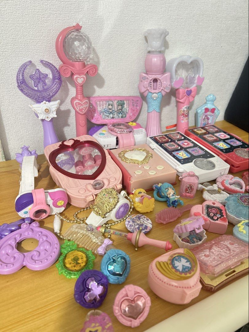 Bandai Precure Set (Pretty cure) (Category: Figurines & Statues) located in Pateros City. Submitted by cleanmycloset (Listing ID 1452598504, Image 2). Description: All working. Except sa pink last slide untested. Di siya nasama dun sa toys na tinest ko. Preloved, unless stated brandnew. All items are declared AS IS. Pls manage your expectations. Can do tiiktokk checkout, courier apps, or self pick up. Payment first thru cashg or bank transfer. Co