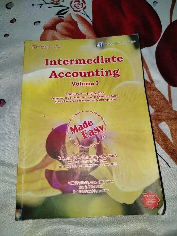 Basic Accounting, Intermediate Accounting, Obligations and Contracts Books (Category: Textbooks) located in Santa Rita. Submitted by anik.anekzs (Listing ID 1457517076, Image 2). Description: ❗❗ 1ST YR BSA/BSAIS BOOKS FOR SALE❗❗ • All are in good condition • Barely used • Minimal to no pencil highlights ❌ SOLD ❌ Basic Financial Accounting and Reporting (BFAR) by Ballada – 2026 Edition Intermediate Accounting Volume 1 (INTACC) by Ocampo – 2023 Edi