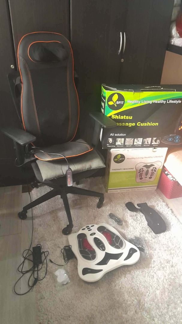 BFIT Massage Cushion and Therapy Machine (Category: Massage Devices) located in Manila. Submitted by dealsbyk8 (Listing ID 1457594604, Image 1). Description: Slightly used massage unit in pristine condition! Bought brand new for ₱40,000, this premium unit was only used a few times and still looks and performs like new. It is perfect for relieving stress, soothing sore muscles, and enjoying a relaxing spa experience right at home. Still negotiable