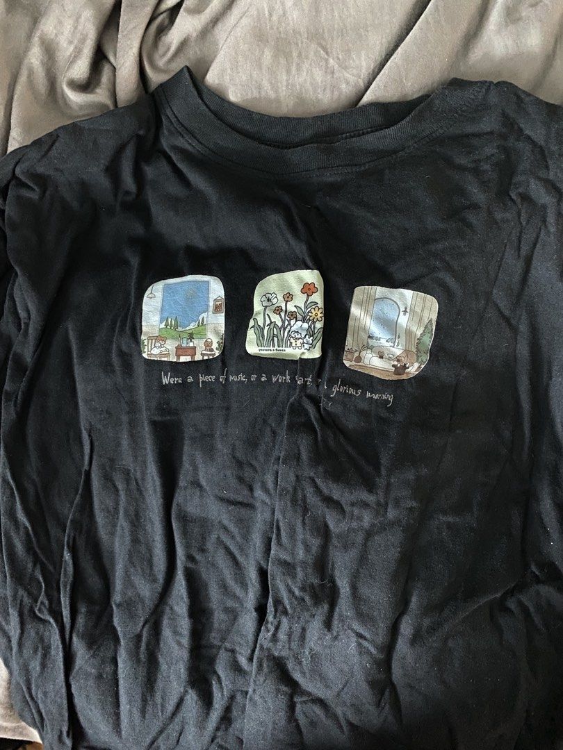 Black basic graphic Tee (Category: Shirts) located in Singapore. Submitted by coolnut (Listing ID 1457541924, Image 1). Description: .