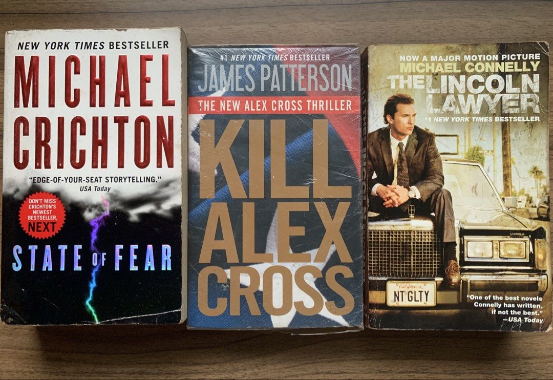 BUNDLED SALE (Category: Storybooks) located in Paranaque City. Submitted by thingsofold (Listing ID 1457601131, Image 2). Description: TAKE ALL 10 Books for P250 1)MY LIFE BILL CLINTON 2)DALE BROWN - Tiger’s Claw 3)MICHAEL CONNELLY - The Lincoln Lawyer 4)John Le Carré - Single & Single (Spy/Thriller) 5)JOHN GRISHAM - Playing for Pizza 6)JAMES PATTERSON - Kill Alex Cross 7)MICHAEL CRICHTON - State of Fear Non-Fiction 8)RICHARD BACH - A Gift of Win