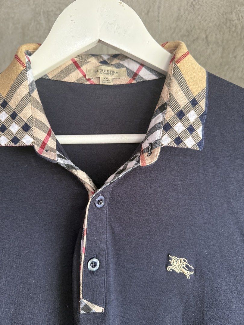 Burberry Polo Shirt Nova Check Collar (Category: Tshirts & Polo Shirts ) located in Koronadal. Submitted by d.moonlight (Listing ID 1455657197, Image 2). Description: Condition - 9.5/10 | Dimes - W21.5/L28 Color Rate- 9.5/10 Issue - Cut Washtag.