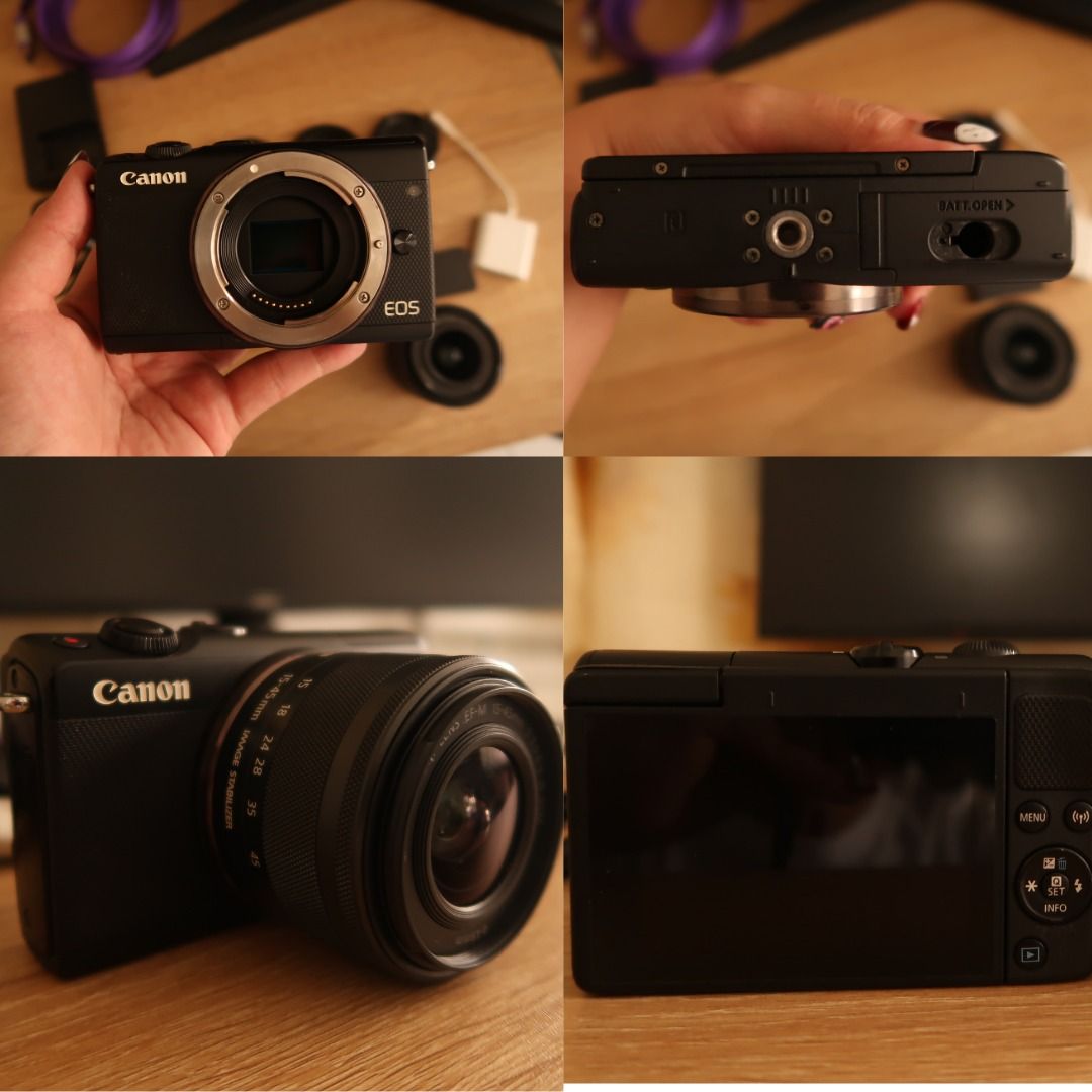 Canon EOS M100 Mirrorless Camera with 15-45mm Lens Kit (Category: Cameras) located in Caloocan City. Submitted by asdfgiaa (Listing ID 1457616043, Image 1). Description: 📷 Canon EOS M100 Mirrorless Camera (Personal Camera) NEGOTIABLE ✨Best G7x Dupe ✨ Condition: • Great working condition • Well-maintained & personally used • Fully functional Main Features ✅ 24.2 Megapixels ✅ APS-C CMOS Sensor ✅ Interchangeable Lens System ✅ 3-inch 180° Flip-Up To
