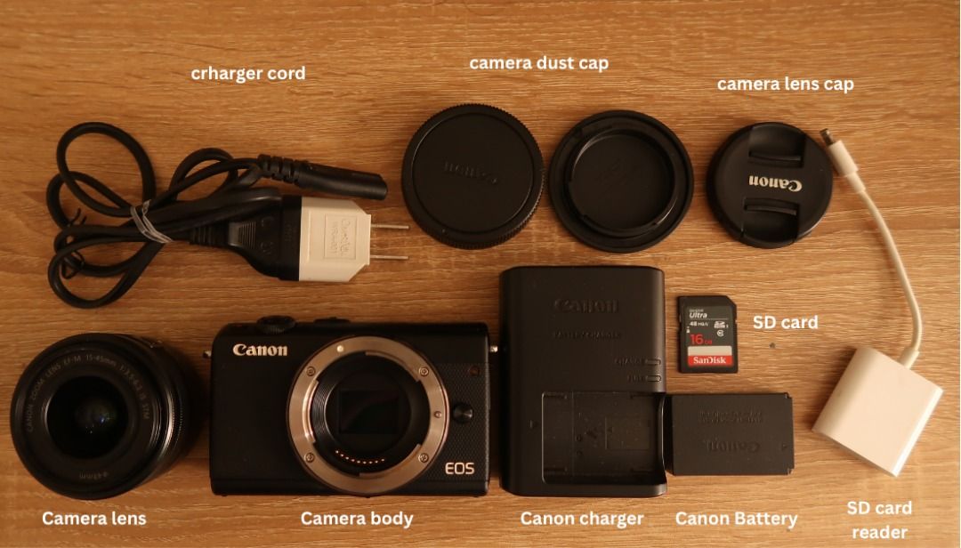Canon EOS M100 Mirrorless Camera with 15-45mm Lens Kit (Category: Cameras) located in Caloocan City. Submitted by asdfgiaa (Listing ID 1457616043, Image 2). Description: 📷 Canon EOS M100 Mirrorless Camera (Personal Camera) NEGOTIABLE ✨Best G7x Dupe ✨ Condition: • Great working condition • Well-maintained & personally used • Fully functional Main Features ✅ 24.2 Megapixels ✅ APS-C CMOS Sensor ✅ Interchangeable Lens System ✅ 3-inch 180° Flip-Up To