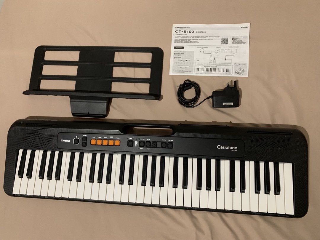 Casio Casiotone CT-S100 Keyboard (Category: Musical Instruments) located in Batangas. Submitted by eymilky (Listing ID 1457674434, Image 1). Description: Model: Casio Casiotone CT-S100 (61 full-size keys) - Built-in carrying handle for easy portability - USB to Host port (Micro-B) for PC/device connection - Built-in speakers and headphone output Selling Price: ₱4,000 (Open to reasonable offers) Condition: Used - Very Good (Fully functional, well 