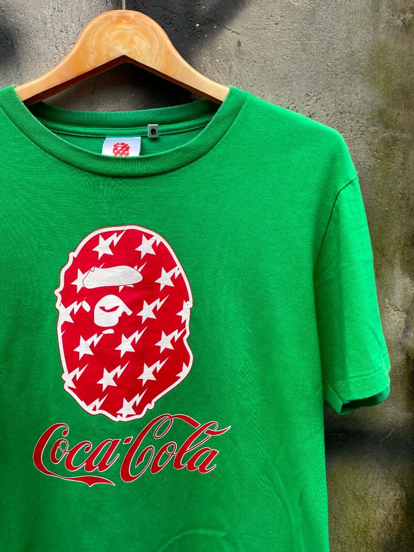 COCA-COLA X BAPE (Category: Formal Shirts) located in Angeles City. Submitted by joelpaglingayen (Listing ID 1457599298, Image 1). Description: COCA-COLA X BAPE GREEN COLOR WAY 19X26 MEDIUM EXCELLENT CONDITION CHECK LAST PIC ISSUE KAYO NAG MAG WASH OR DUMISKARTE.