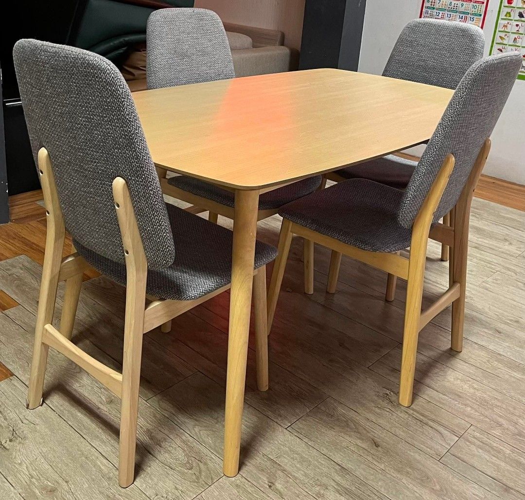 Dining Set (Category: Tables & Sets) located in Meycauayan. Submitted by marygracecasimiro (Listing ID 1457599482, Image 3). Description: Available Dining Set Table and Chairs are in good condition Super Ganda bagong bago pa No damages either scratches minimal halos di kita Solid wood pa Price:19,800.