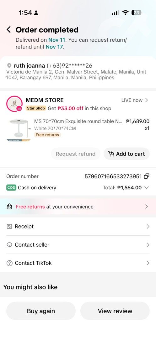 Dinning table (Category: Tables & Sets) located in Manila. Submitted by ruthjoanna71975 (Listing ID 1457529713, Image 3). Description: .