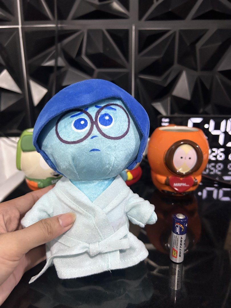 Disney Pixar Inside Out Sadness Small Plush Toy 7.5” (Category: Plushies & Soft Toys) located in General Trias. Submitted by aprilocampo0412 (Listing ID 1457607220, Image 1). Description: Disney Pixar Inside Out Sadness Small Plush Toy 7.5” Good as new 280 Loc Tanza Cavite.