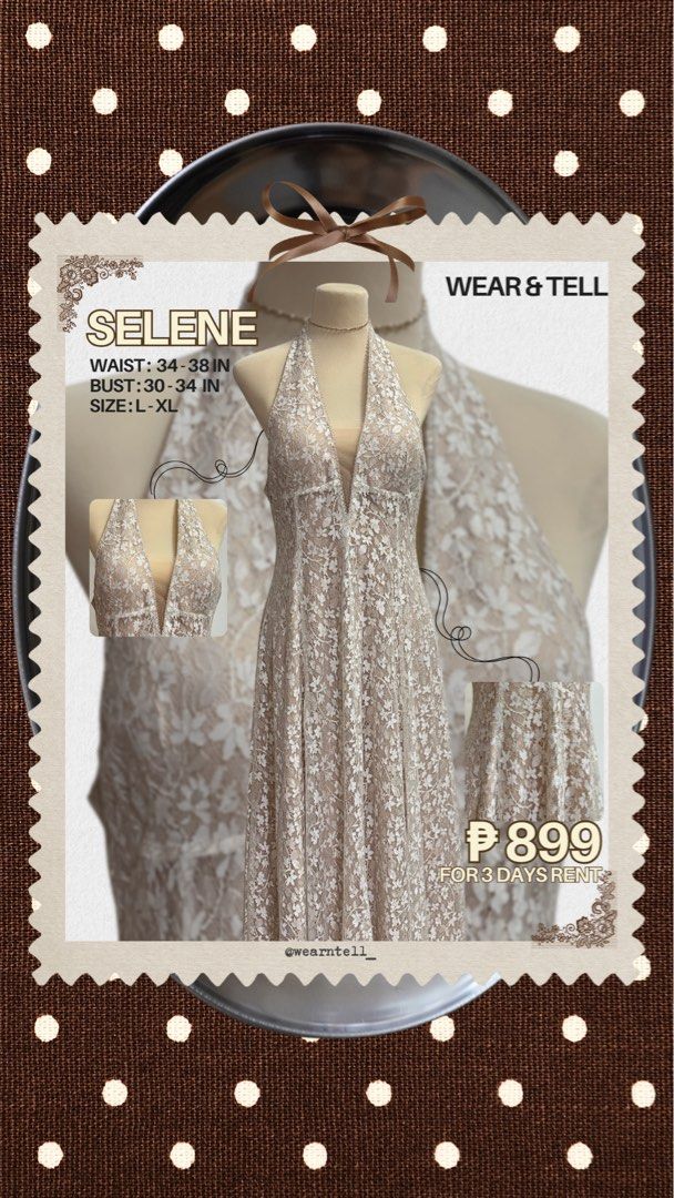 FOR RENT LONG DRESS (Category: Dresses) located in Manila. Submitted by shekainahely (Listing ID 1457635914, Image 2). Description: FOR RENT ₱899 (3days) CREAM MINI DRESS FROM VIETNAM size: LARGE - XL Loc: STA. CRUZ MANILA, & LANCASTER GENERAL TRIAS, CAVITE send us a message for inquiries 💌 AYGEE: WEARNTELL_.