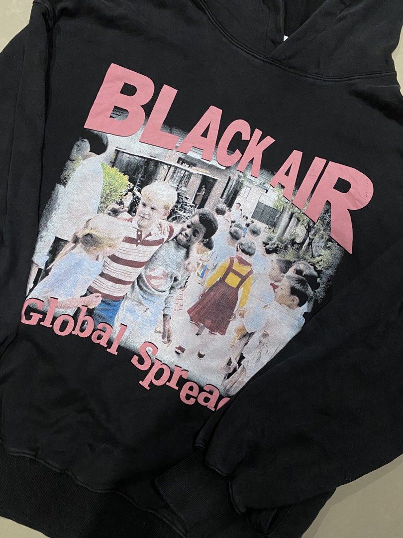 for sale (Category: Hoodies) located in Manila. Submitted by rommelpela26274 (Listing ID 1457619330, Image 2). Description: black air hoodie very good condition color rate 9/10 dimes:29x25 issue:minimal hairlines price:.