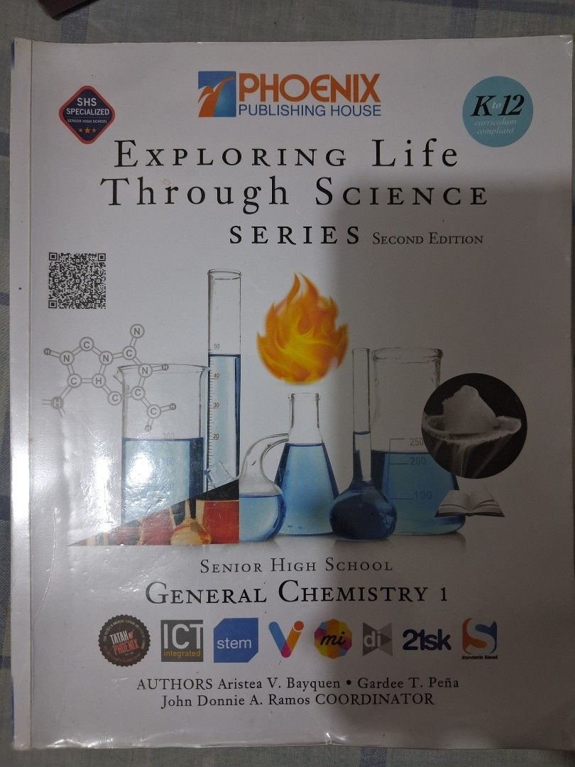 General Chemistry 1 Second (2nd) edition Exploring life through science series (Category: Textbooks) located in Caloocan City. Submitted by braveflower_73755e (Listing ID 1457619696, Image 1). Description: - Senior highschool SHS - Phoenix publishing house - Authored by bayquen and peña - Can do meetup around manila city hall/sm manila - courier fee shouldered by buyer.