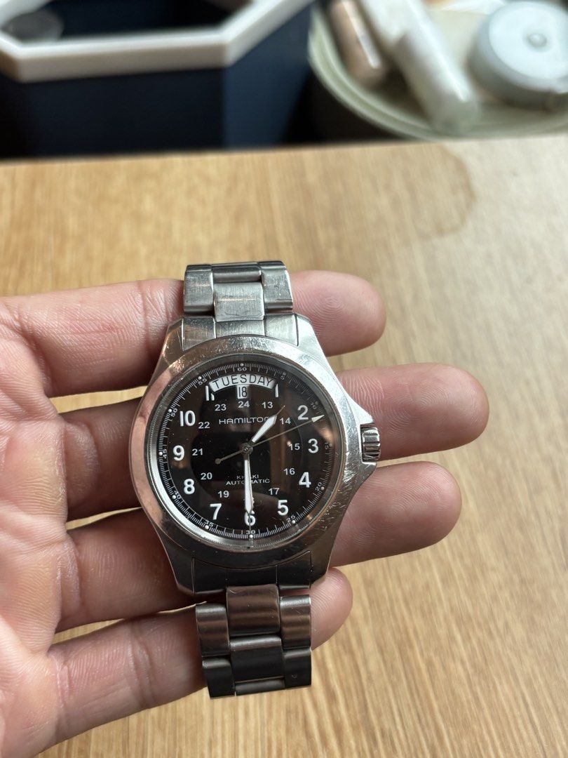 Hamilton Khaki Field King (Category: Luxury Accessories) located in Manila. Submitted by aldrinpaolotiu (Listing ID 1457593167, Image 1). Description: Hamilton Khaki Field “King” Watch only Running well (recently serviced) Signs of normal use Price: 27.5k only Meetups at San Juan / Greenhills Shipping fee c/o buyer (Lalamove, LBC).