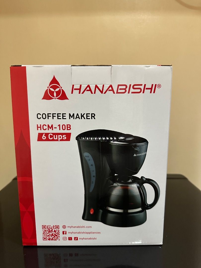 Hanabishi coffee maker (Category: Coffee Machines & Makers) located in Taguig. Submitted by sarahh_23_596 (Listing ID 1457579704, Image 1). Description: Planning to move out soon and needs to declutter this coffee maker..