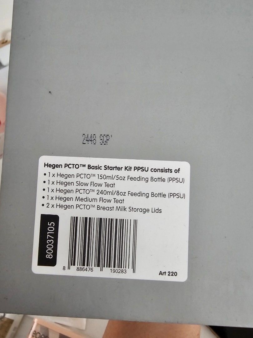 Hegen bottles Basic Starter Kit (Category: Breastfeeding & Bottle Feeding) located in Singapore. Submitted by caramels (Listing ID 1457555073, Image 2). Description: brand new 1 x 150ml bottle 1 x 240ml bottle 1 x slow flow teat 1 1 x medium flow teat 2 2 x storage lid.