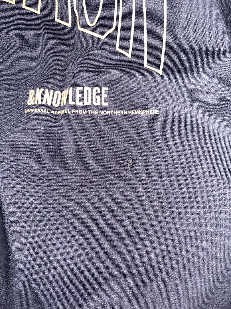 H&M Black Polo Shirt (Category: Tshirts & Polo Shirts ) located in Cabanatuan. Submitted by sacreboyihi (Listing ID 1457673252, Image 3). Description: RFS: Decluttering Lightly Used Size: Large Wide boxy fit Flaw: Small mending on the back .