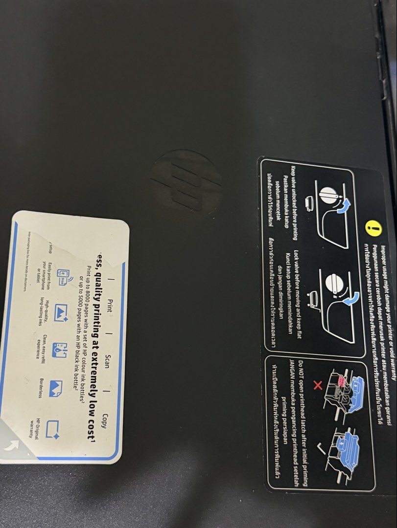 HP Deskjet GT 5820 (Category: Printers, Scanners & Copiers) located in Dasmarinas. Submitted by llorah.fojas (Listing ID 1457633287, Image 3). Description: Please READ: Printing BLACK ONLY. Matagal nakatabi at hindi nagamit kaya hindi nagpprint ng colored. With free ink Last price posted. Thank you. Print. Scan. Photocopy. WiFi.
