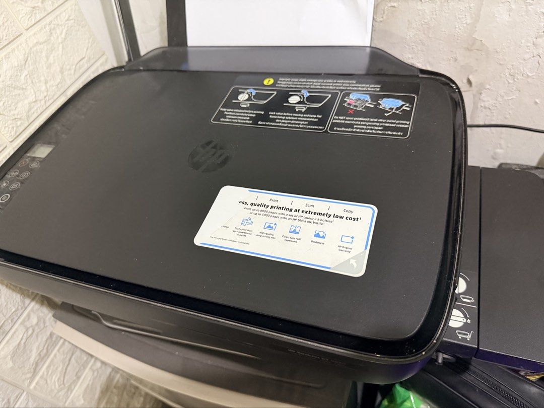 HP Deskjet GT 5820 (Category: Printers, Scanners & Copiers) located in Dasmarinas. Submitted by llorah.fojas (Listing ID 1457633287, Image 1). Description: Please READ: Printing BLACK ONLY. Matagal nakatabi at hindi nagamit kaya hindi nagpprint ng colored. With free ink Last price posted. Thank you. Print. Scan. Photocopy. WiFi.