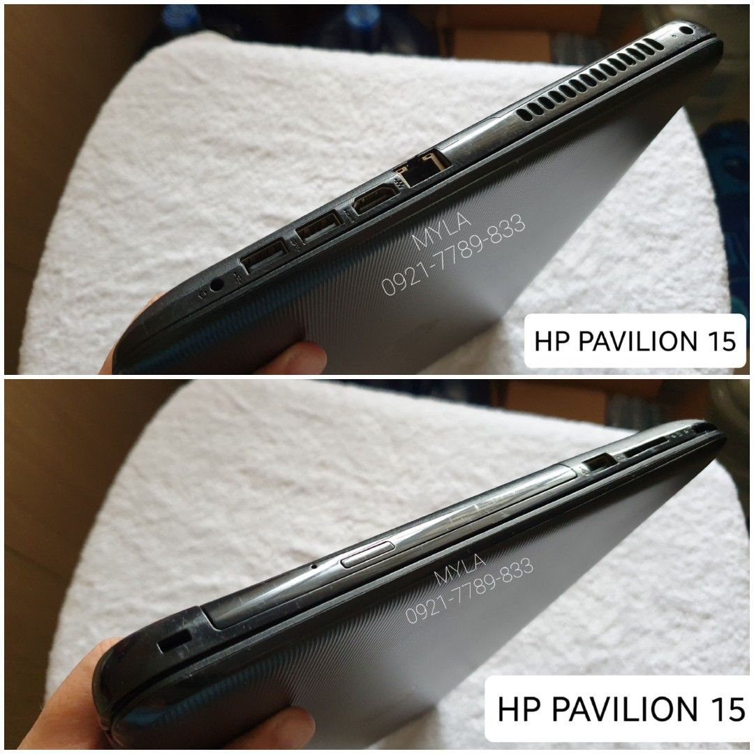 HP Pavilion 15 Laptop - Intel Core i7 (Category: Laptops & Notebooks) located in Lucena. Submitted by lucenasecondhanditems (Listing ID 1457662431, Image 3). Description: - HP Pavilion 15 Laptop (Model: 15-AY045TX) - Processor: Intel Core i7-6500U - Memory: 8GB RAM - Storage: 500GB HDD - Display: 15.6" - Operating System: Windows 10 - Battery Life: 2-3 hours - All functions working: Audio, power, WiFi, Bluetooth, keyboard, touchpad, USBx3, SD, WL