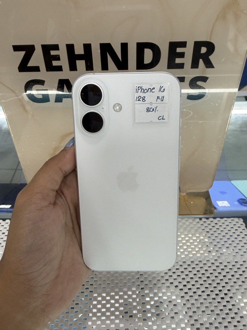 iPhone 16 128GB OPENLINE (NTC APPROVED) (Category: iPhone 16 Series) located in San Juan City. Submitted by desireebayal96 (Listing ID 1457668610, Image 1). Description: iPhone 16 (WHITE) * 128GB * FACTORY UNLOCKED (ANY SIM) * 86% BATTERY HEALTH (ORIGINAL NOT BOOSTED, CAN CHECK 3UTOOLS) * 98% SMOOTH * NO ISSUE * NO HISTORY OF REPAIR * NO ICLOUD ISSUE * NOT REFURBISHED * FACE ID & TRUETONE WORKING * WITH CORD TYPE C OPEN FOR COD SAME DAY DELIVERY 