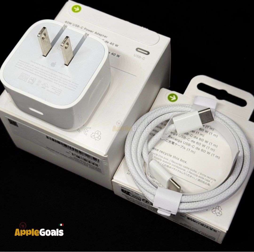 IPhone Charger 40Watts Adapter and 60w USB C Lightning (Category: Chargers & Cables) located in Manila. Submitted by chelshoptiqueph (Listing ID 1457576982, Image 1). Description: Brandnew Can Pick UP sa store.