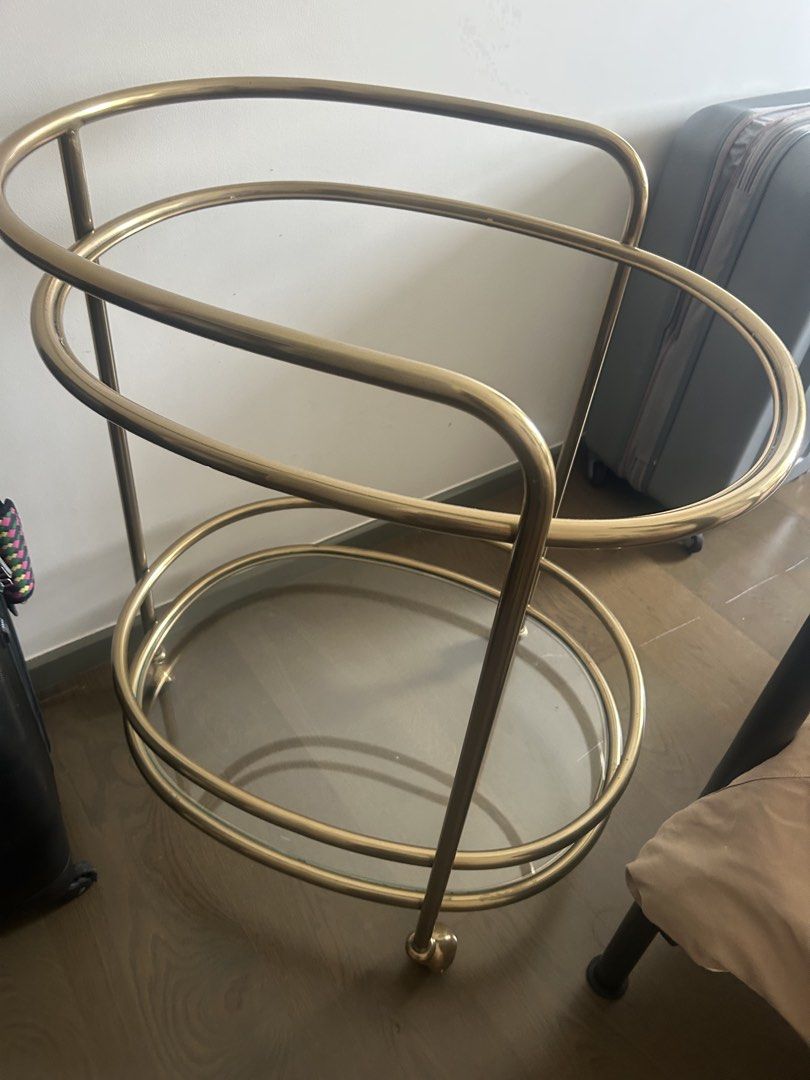 Used service dining cart (missing 1 glass top) (Category: Tables & Sets) located in Pasig City. Submitted by imeldas (Listing ID 1457601116, Image 2). Description: Bought from pottery barn at 30k As is Ortigas area pick up.