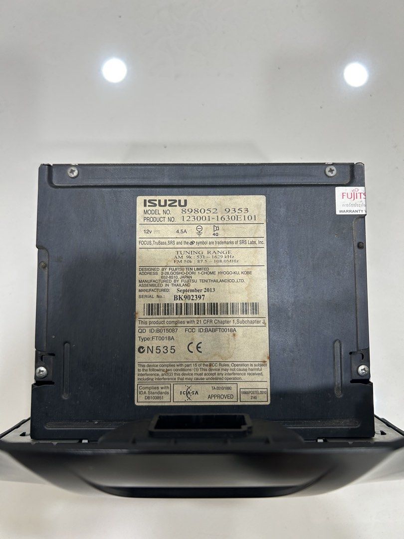 Isuzu DMAX Original Head Unit Stereo Fujitsu Ten (Category: Audio, Video, Alarm and other Electronic Accessories) located in Paranaque City. Submitted by keichi. (Listing ID 1457583753, Image 3). Description: Used no issue From 2014 Isuzu DMAX LS RFS: upgrade to android head unit Parañaque Loc Shipping or Pick-up.