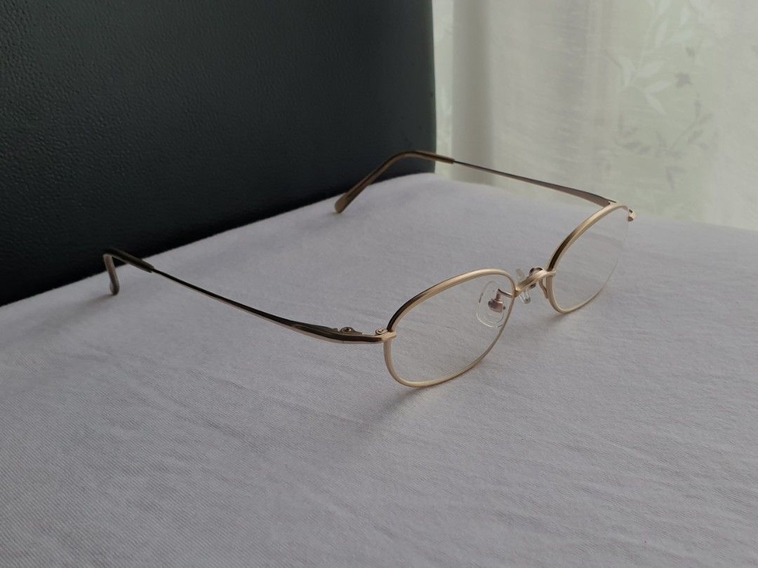 j.crew Titanium Eyeglass Frame (Category: Sunglasses & Eyewear) located in Quezon City. Submitted by WasalakTwo (Listing ID 1457702873, Image 2). Description: Bought in Japan Durable and high quality Matte Gold Goodcondition Clean and presentable Lens are graded, but replaceable Open for delivery nationwide Front Width 13.5cm Front Height 3.1cm.