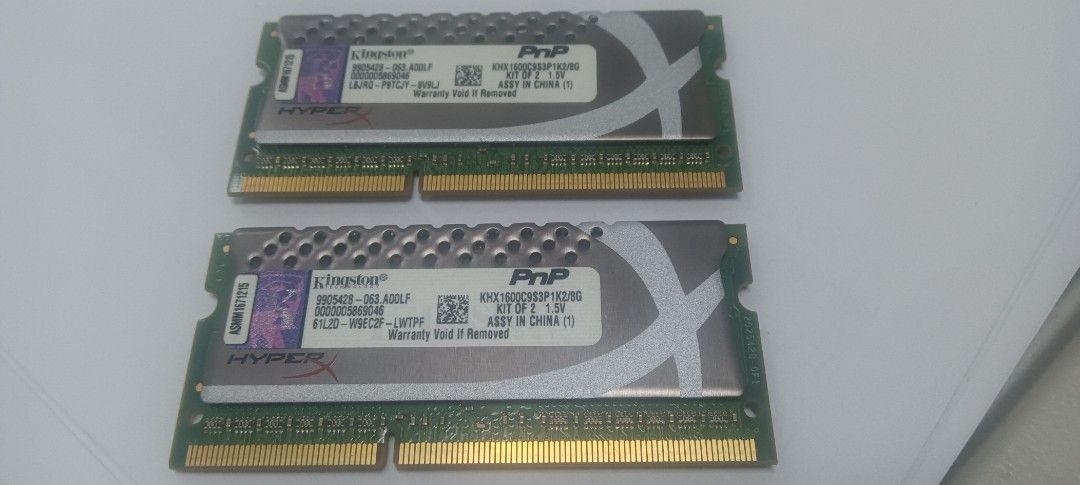 Kingston HyperX LAPTOP DDR3 RAM Kit & Intel WiFi Card (Category: Computer Parts) located in Quezon City. Submitted by deleonjohnjordan-16204 (Listing ID 1457601322, Image 2). Description: - Kingston HyperX DDR3 RAM Kit (2x8GB) - Total 16GB - Intel Centrino Advanced-N 6205 WLAN Card - Pulled from a working laptop - Perfect for laptop upgrades! Swap SSD mo MONTALBAN or SJDM area.