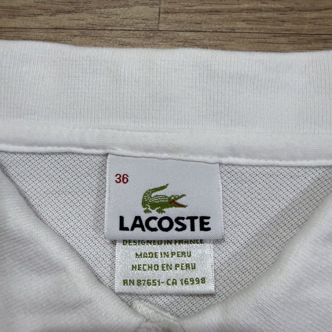 Lacoste White Polo ashirt (Category: Luxury Apparel) located in Imus. Submitted by casterhitz (Listing ID 1457601160, Image 3). Description: Size 36 medium 20x26 No issue Excellent condition .