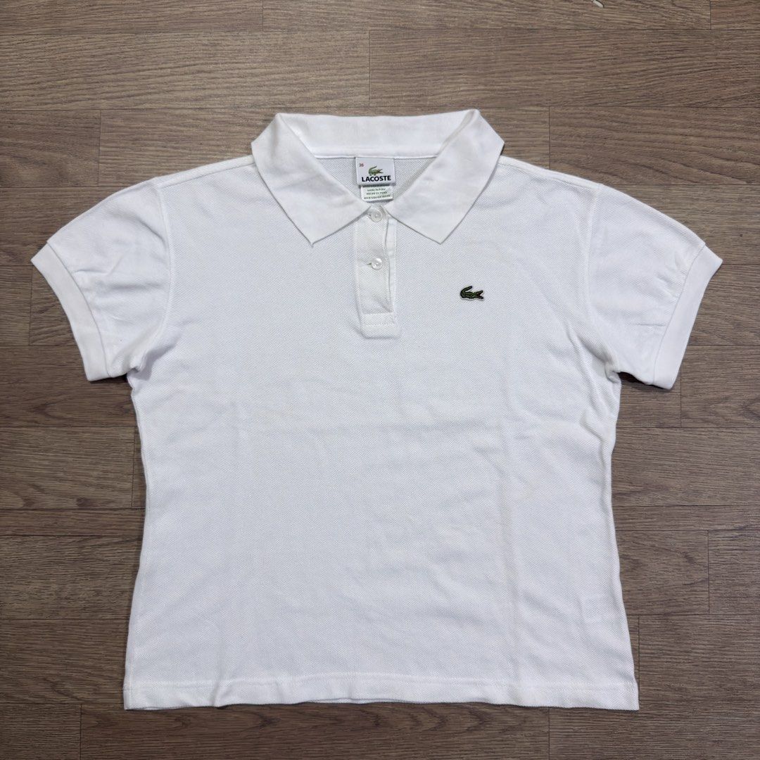 Lacoste White Polo ashirt (Category: Luxury Apparel) located in Imus. Submitted by casterhitz (Listing ID 1457601160, Image 1). Description: Size 36 medium 20x26 No issue Excellent condition .