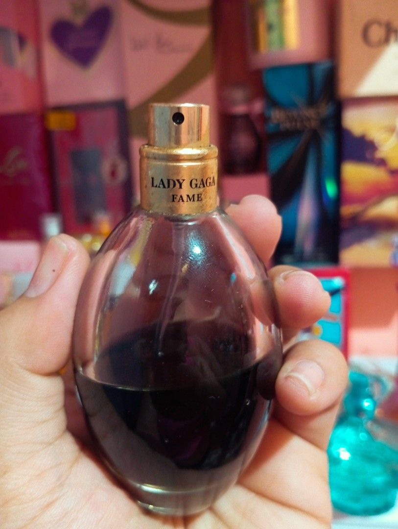 Lady Gaga Fame Perfume (Category: Fragrance & Deodorants) located in Cavite. Submitted by aether-elementph_11 (Listing ID 1457593492, Image 3). Description: from Italy rare Discontinued Original 📍 Steal Price 50ML Lady Gaga 50% Left smells Divine.