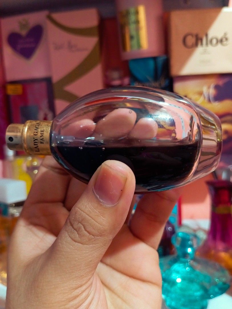 Lady Gaga Fame Perfume (Category: Fragrance & Deodorants) located in Cavite. Submitted by aether-elementph_11 (Listing ID 1457593492, Image 2). Description: from Italy rare Discontinued Original 📍 Steal Price 50ML Lady Gaga 50% Left smells Divine.