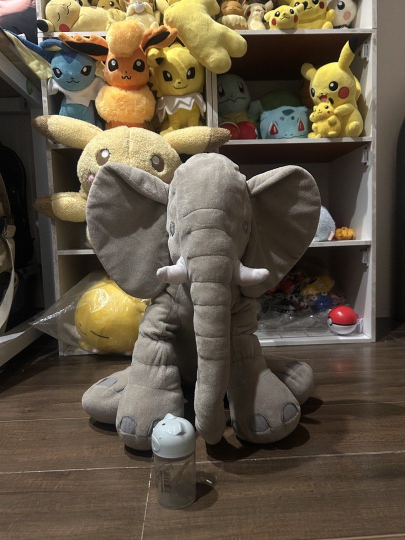 Large Grey Elephant Plush Toy (Category: Plushies & Soft Toys) located in Lucena. Submitted by chobaps_ (Listing ID 1457653417, Image 2). Description: - Super soft and huggable grey elephant plush - Great size for cuddling or room decoration - Plush material, feels nice to touch - Features big floppy ears and a long trunk - Ideal for kids or any elephant lover - Comes from a clean, smoke-free home.