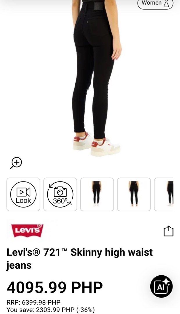 Levis 721 Highwaisted Skinny Pants (Category: Jeans) located in Pagadian. Submitted by angelcanzado (Listing ID 1457535785, Image 3). Description: Levis 721 Highwaisted Skinny Pants Excellent Condition Complete Tags Stretchy Cloth Size: 29 - 30 Tape measure L: 39 inches .