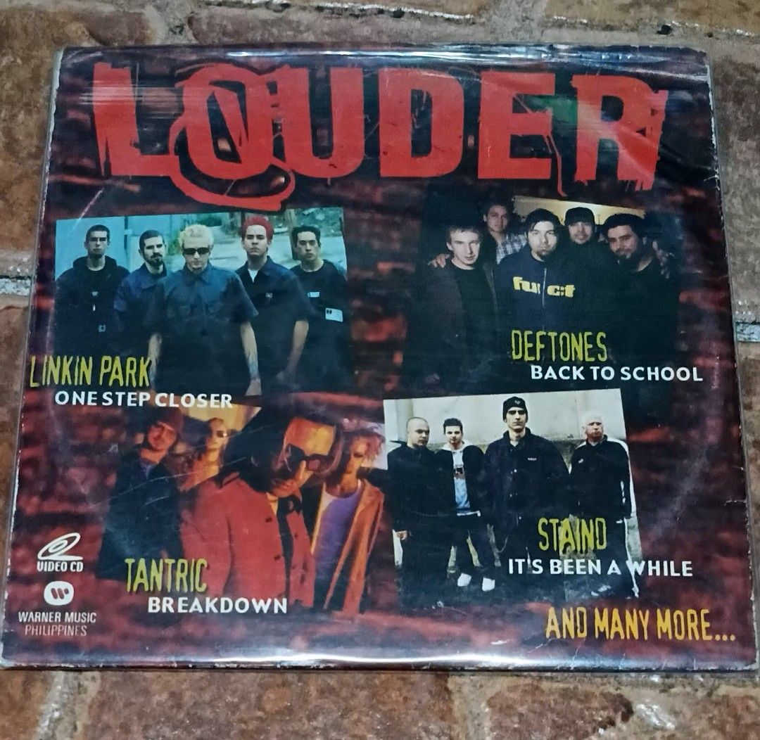 Louder CD Compilation - Linkin Park, Deftones, Staind, Tantric (Category: CDs & DVDs) located in Quezon City. Submitted by dancatz (Listing ID 1457620798, Image 1). Description: □ P 350.00 - Compilation CD: 'Louder' - Featuring: Linkin Park, Deftones, Staind, Tantric, P.O.D., VAST, Static X, Filter - Hit Songs: 'One Step Closer', 'Back to School', 'It's Been Awhile' - Released by: Warner Music Philippines - Type: Promotional Copy - digipak case L