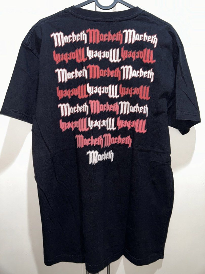 Macbeth Black T-shirt with backprint (Category: Tshirts & Polo Shirts ) located in Cabanatuan. Submitted by sacreboyihi (Listing ID 1457671528, Image 2). Description: RFS: Decluttering Lightly Used XXL Slim Fit Macbeth based.