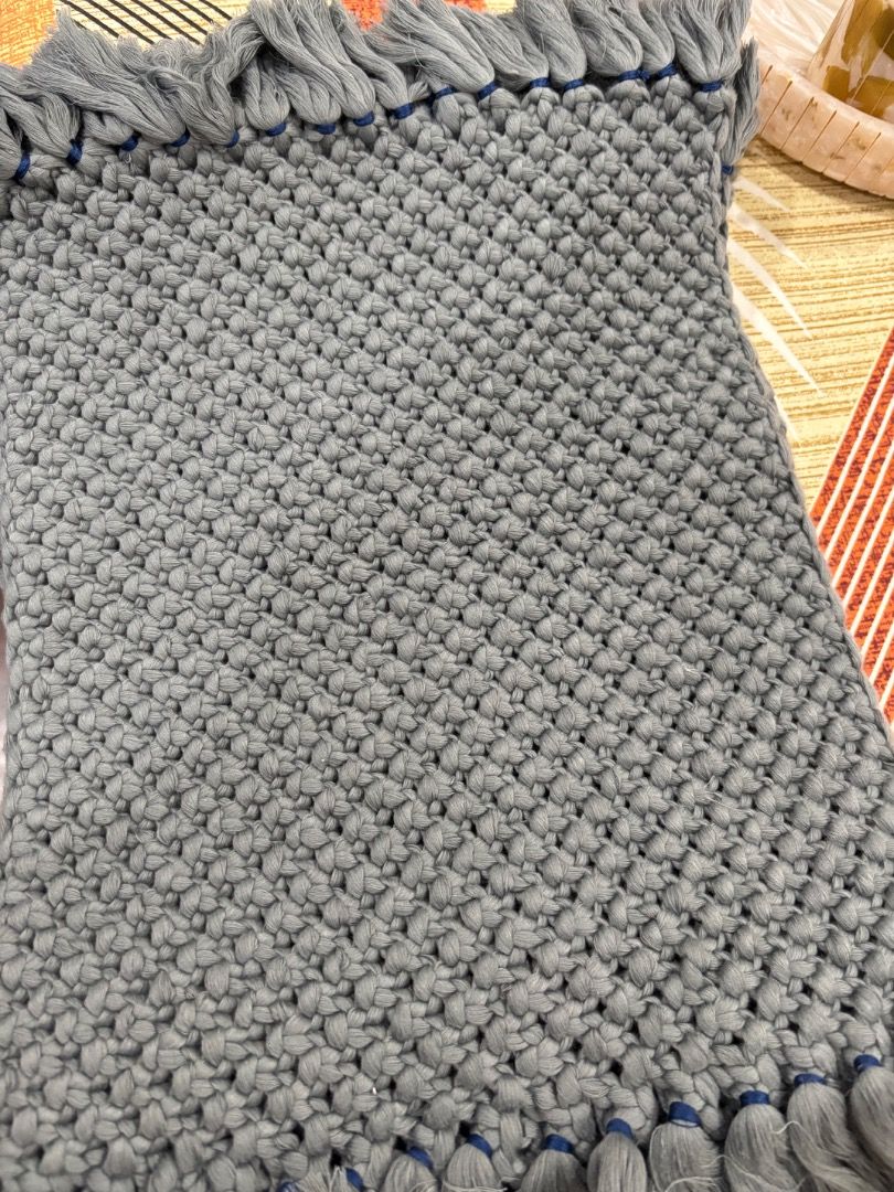 Macrame Table Mat (Category: Cushions & Throws) located in Singapore. Submitted by teaboutique (Listing ID 1457585613, Image 1). Description: Brand new hand knitted Macrame Table mat, set of 6 .