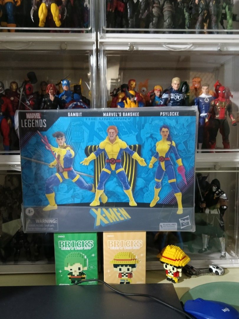 Marvel Legends X-Men Gambit, Banshee, Psylocke Action Figure Set (Category: Figurines & Statues) located in Manila. Submitted by elgato1946 (Listing ID 1457561402, Image 1). Description: - Marvel Legends X-Men action figure set - Features Gambit, Banshee, and Psylocke - From The Uncanny X-Men line - Brand new, in original packaging - Perfect for Marvel collectors - Recommended for ages 4 and up.