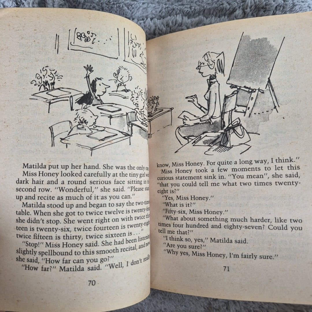 Matilda by Roald Dahl, illustrated by Quentin Blake (Category: Children's Books) located in Balanga. Submitted by chxles (Listing ID 1457565452, Image 3). Description: - Scholastic - Trumpet Club special edition - paperback - well-loved with signs of wear 📷 ask for more pics through PM loc: Balanga City, Bataan MOP: Gcash / bank transfer MOD: J&T / other preferred couriers.