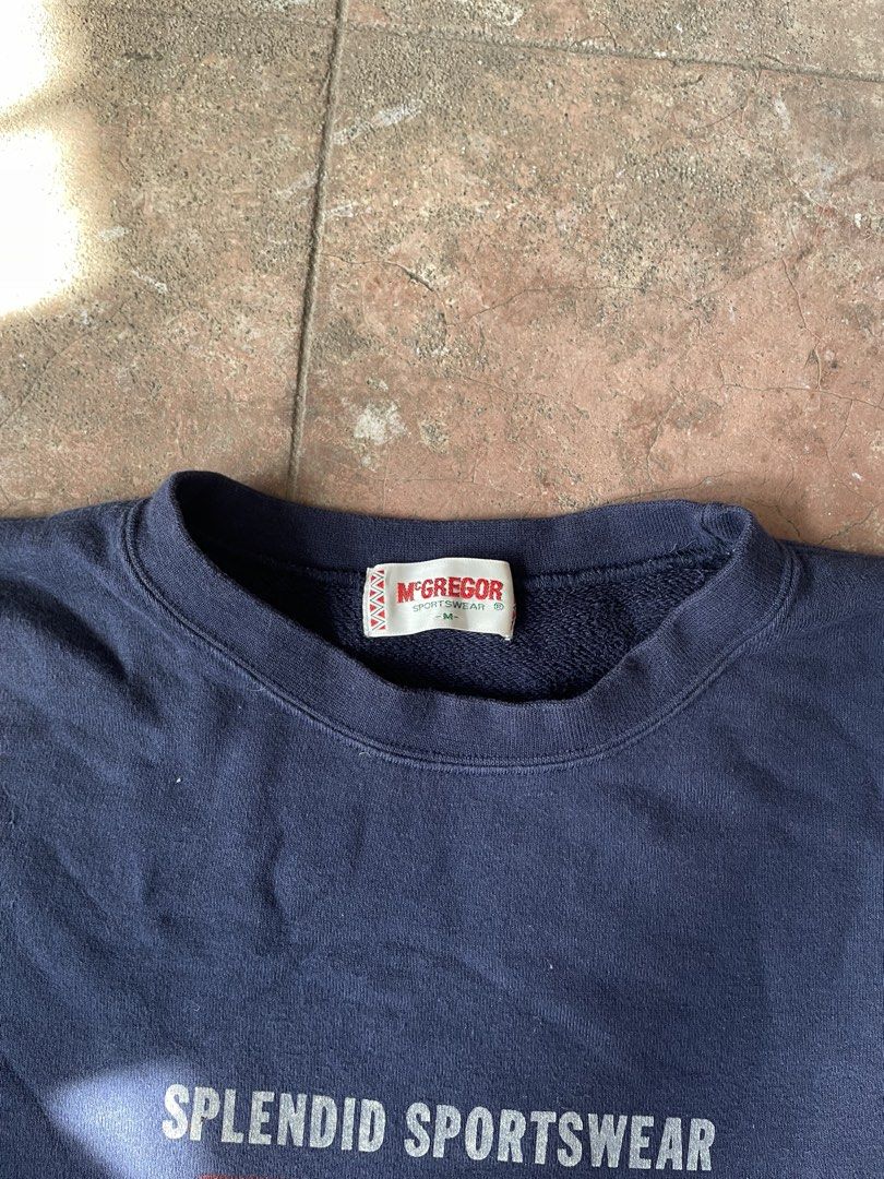 McGregor Splendid Sportswear Sweatshirt - Established 1921 (Category: Coats, Jackets and Outerwear) located in Naga. Submitted by curatedslips (Listing ID 1457530553, Image 3). Description: Vintage 90’s McGregor Sweater 📏 Measurements: 22” W × 26” L 📝 Condition: Good vintage condition ⚠️ Issue: normal signs of vintage wear.