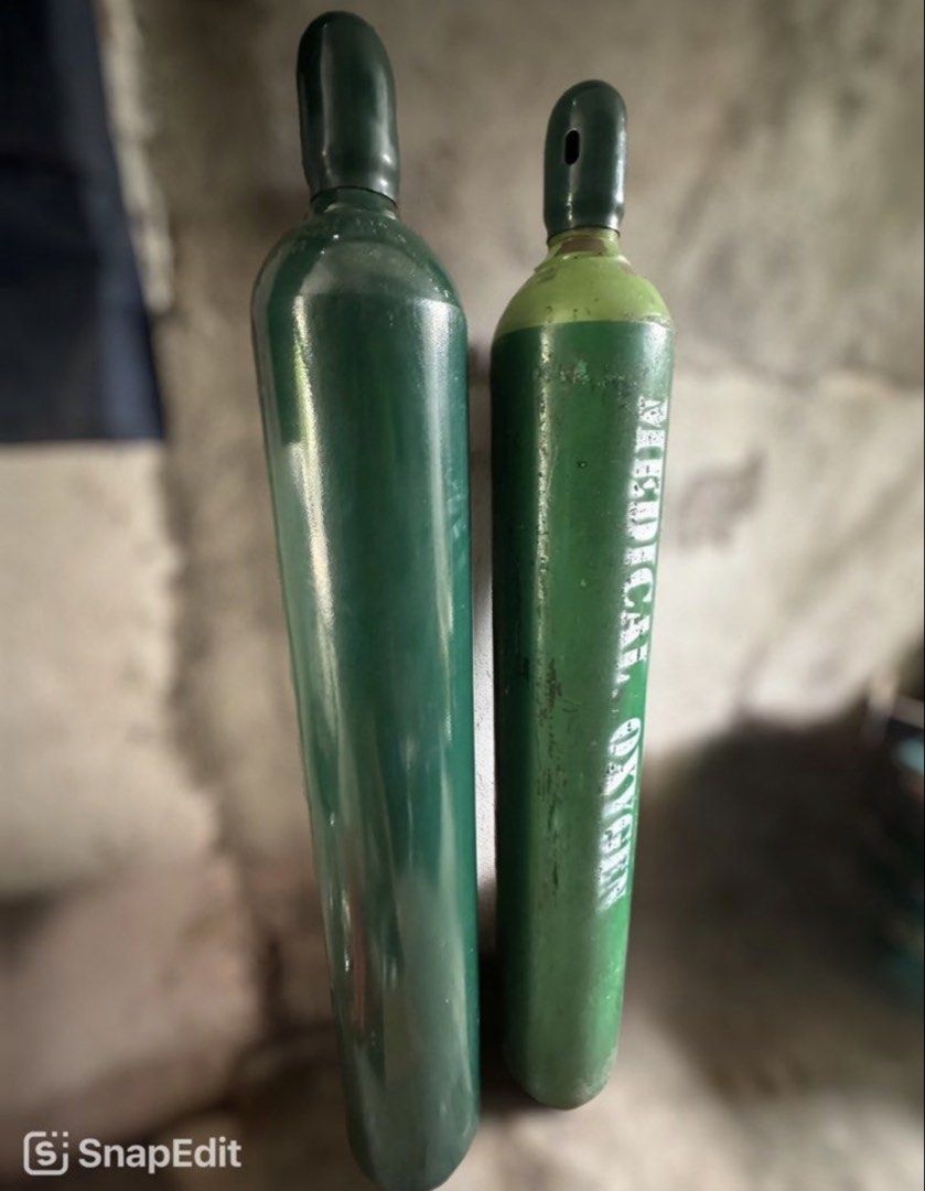 Medical Oxygen Cylinders with Regulator and Flowmeter (Category: Medical Supplies & Tools) located in Cainta. Submitted by khymee18 (Listing ID 1457662310, Image 1). Description: - Two medical oxygen tank 50lbs - Includes a medical oxygen regulator - Ideal for medical use RF: nakatambak lang.