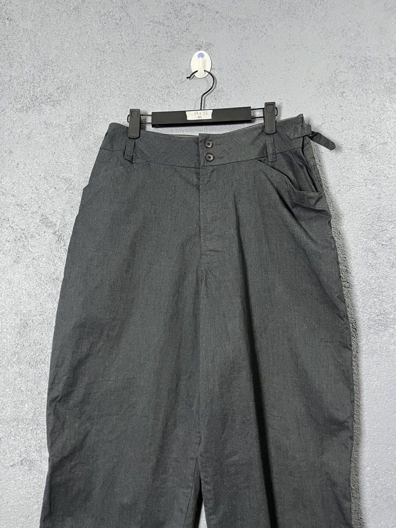 Niko And... Grey Wide Leg Pants (Category: Other Bottoms) located in Famy. Submitted by basicthrifted (Listing ID 1457568761, Image 2). Description: - Brand: Niko And... - Color: Grey - Fit: Wide leg - Closure: Button and zip - Features: Belt loops, adjustable buckle at back, 2 side pockets, 1 back pocket - Style: Casual wear.