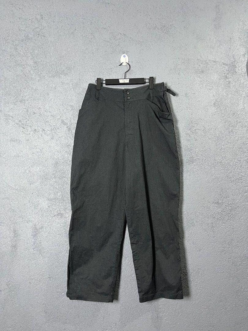Niko And... Grey Wide Leg Pants (Category: Other Bottoms) located in Famy. Submitted by basicthrifted (Listing ID 1457568761, Image 1). Description: - Brand: Niko And... - Color: Grey - Fit: Wide leg - Closure: Button and zip - Features: Belt loops, adjustable buckle at back, 2 side pockets, 1 back pocket - Style: Casual wear.