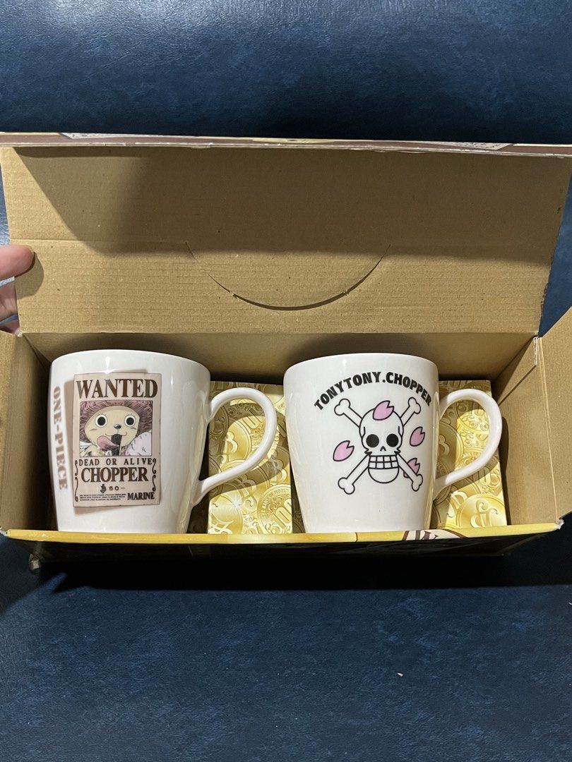 One Piece Luffy Chopper mug sets (Category: Coffee & Tea Tableware) located in Lucena. Submitted by aisanolshop (Listing ID 1457663877, Image 2). Description: Sold per set.