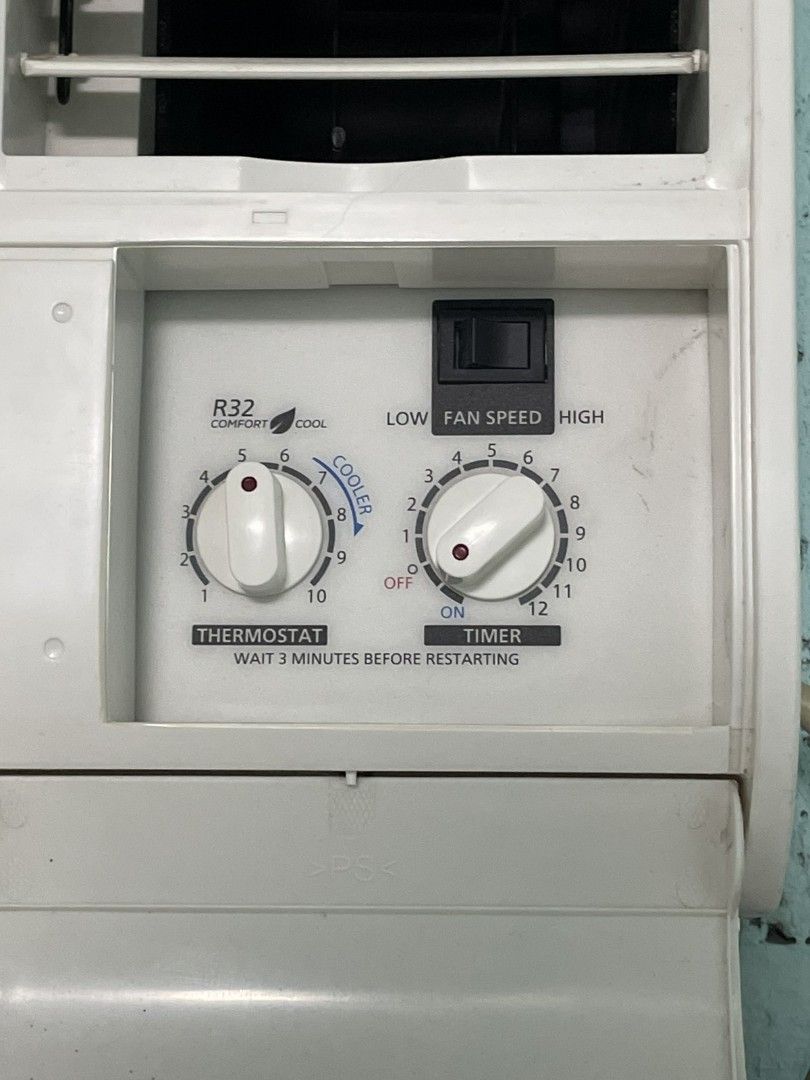Panasonic Window Type Aircon R32 (Category: Air Conditioning and Heating) located in Binangonan. Submitted by angelicaro72077 (Listing ID 1457528151, Image 3). Description: - Panasonic Window Type Aircon - Uses eco-friendly R32 refrigerant - Features thermostat and timer controls - Adjustable fan speed: Low and High - Clean white unit - In excellent working condition - Ready for its new home! Bought last 2024, reason for selling is need ng mas ma