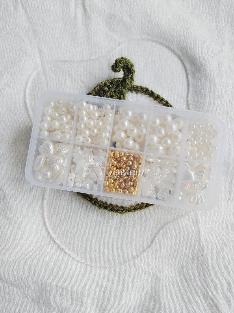 Pearl Beads Set (Category: Handmade Craft) located in Malolos. Submitted by soltyx (Listing ID 1457655466, Image 1). Description: used some of the beads RfS: quitting on beaded keychain.
